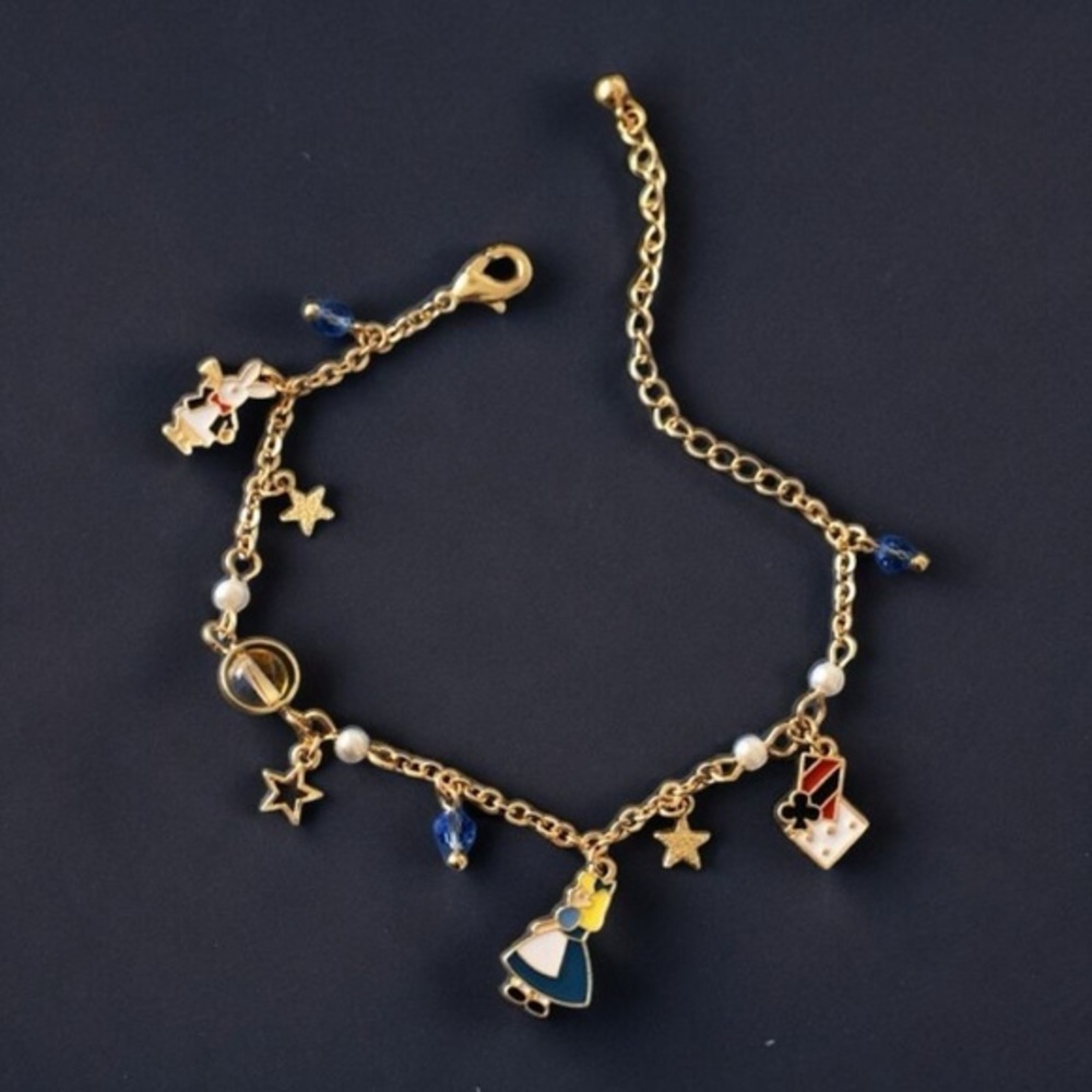 Dainty Alice Charm Bracelet Adjustable Legnth